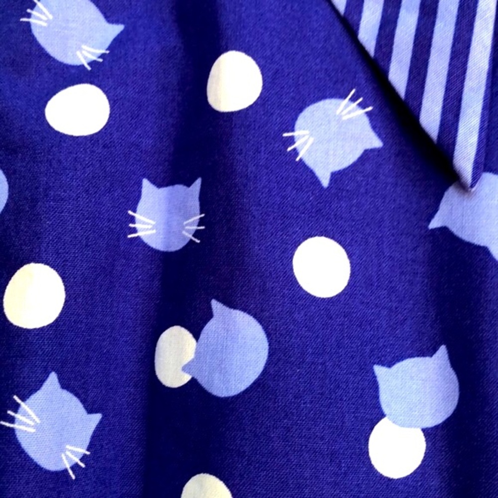 American Girl Purr-Fect Dots Dress For Girls Blue White Sleeveless Girls 6 — image 6 of 8
